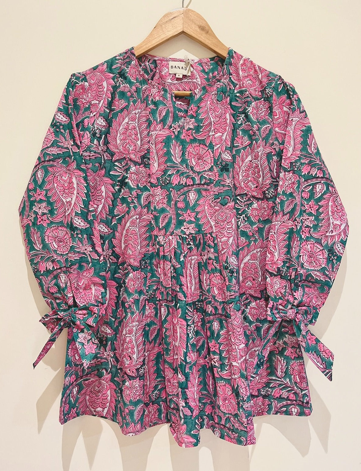 Block Printed Short Top