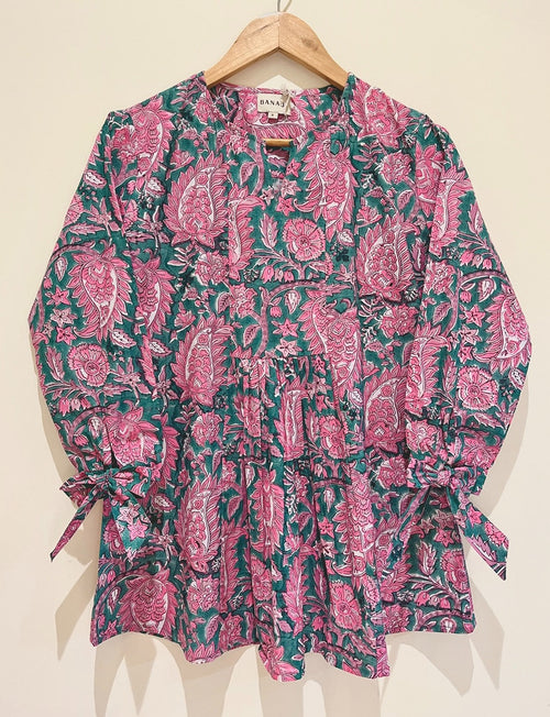 Block Printed Cotton Short Top