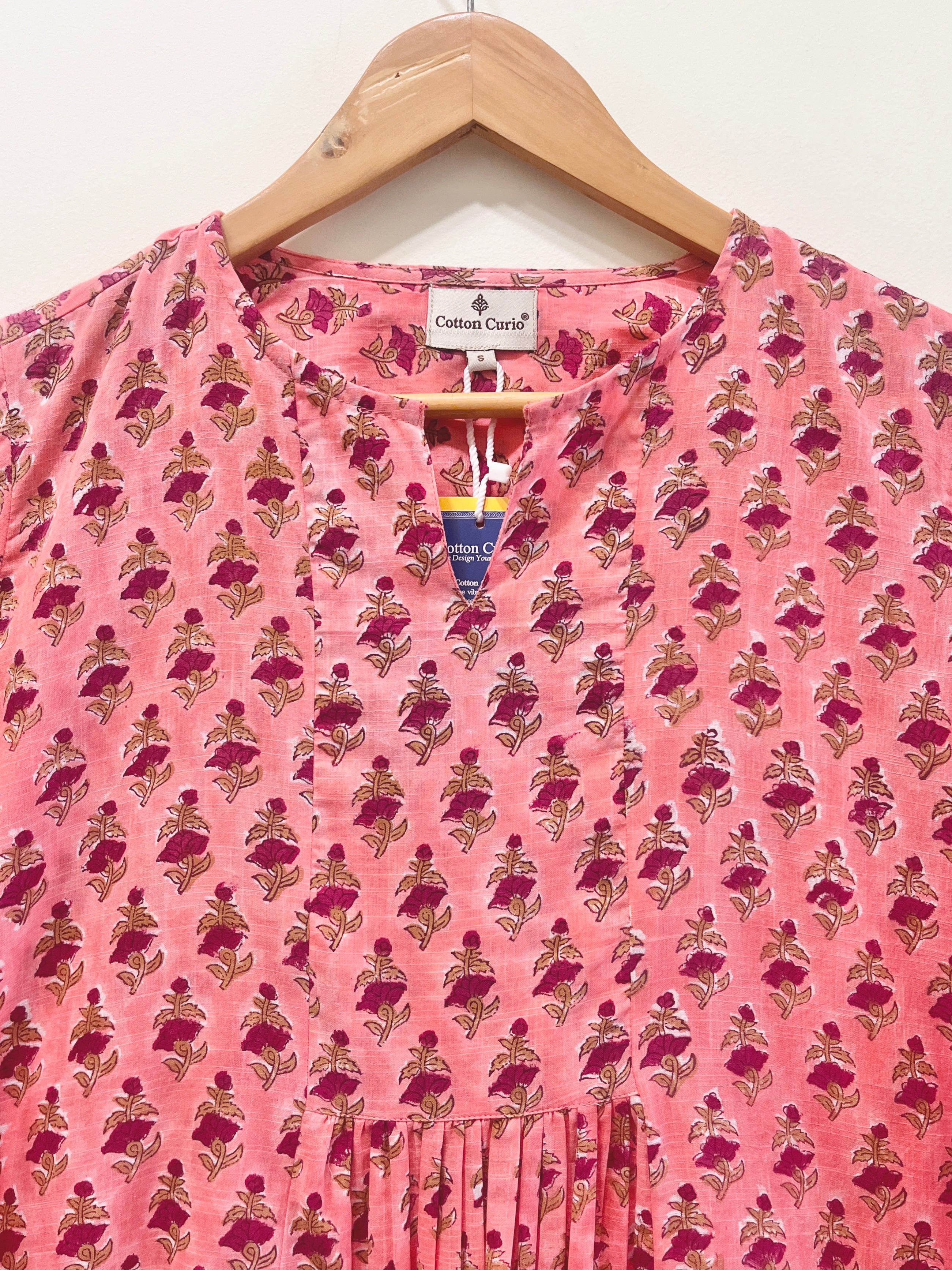 Block Printed Cotton Short Top