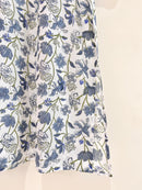 Grey Floral Cotton Block Printed  Kurta