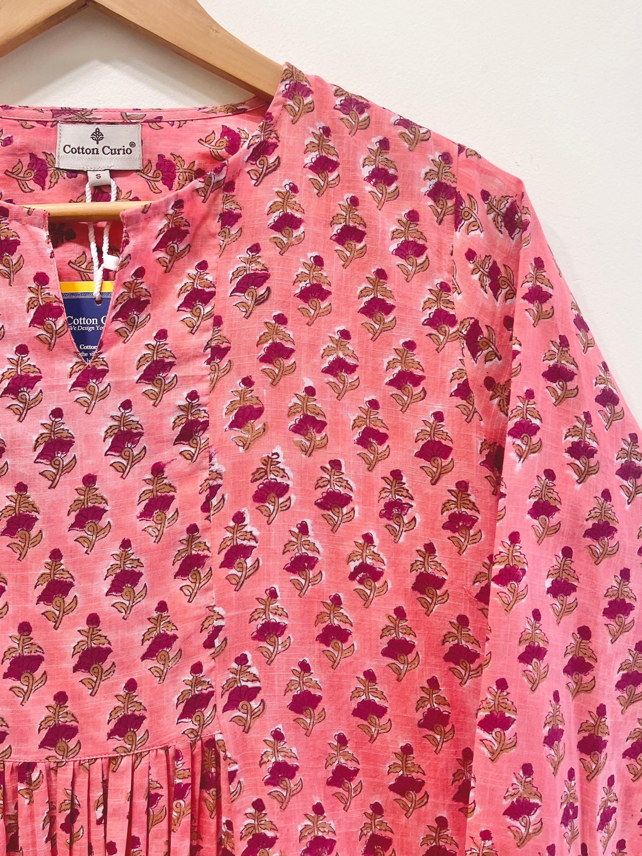 Block Printed Cotton Short Top