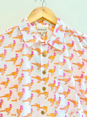 COTTON BLOCK PRINTED HALF SLEEVE SHIRT