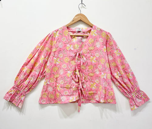 Women’s Cotton Block Printed Short Top
