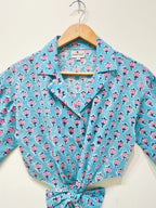 Block Printed Cotton Crop Shirt