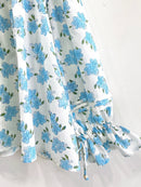 Neela Phool Ruffle Cotton Top