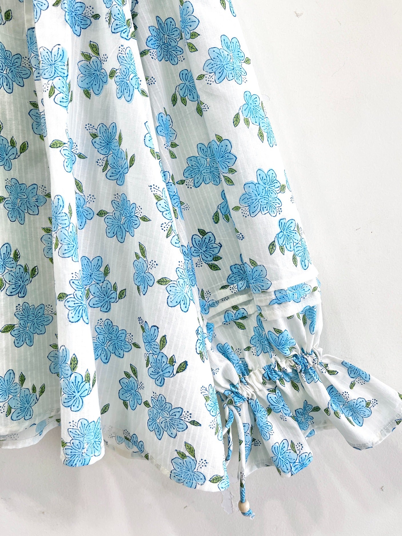 Neela Phool Ruffle Cotton Top