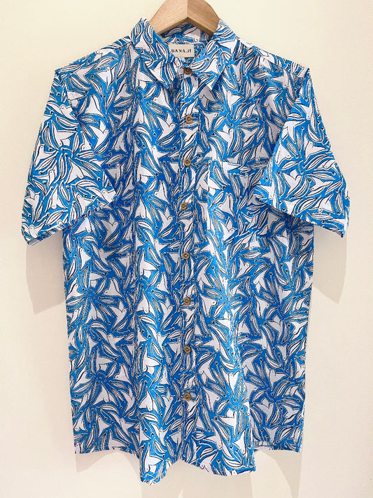 COTTON BLOCK PRINTED HALF SLEEVE SHIRT