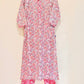 Cotton Printed Kurta Pant Set With Mumull Dupatta