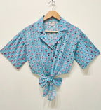 Block Printed Cotton Crop Shirt