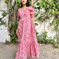 Pink Bloom Block Printed Dress