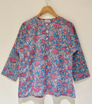 Block Printed Cotton Short Kurti