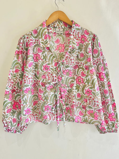 Women’s Cotton Block Printed Short Top
