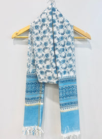 Block Printed Kota Doria Dupatta