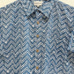 COTTON DOBBY BLOCK PRINTED HALF SLEEVE SHIRT