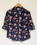 Rustic Indigo Floral Women's Shirt