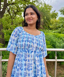 Icey Blue Printed Dress