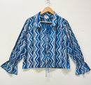 Midnight Wave Tie-Front Short Top