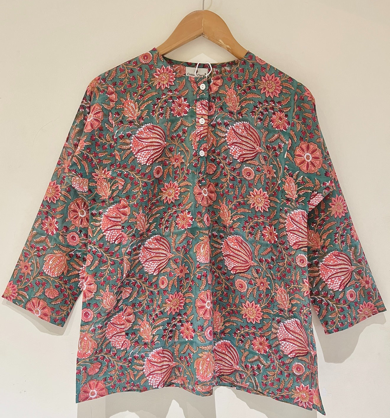 Jade Block Printed Short Kurti