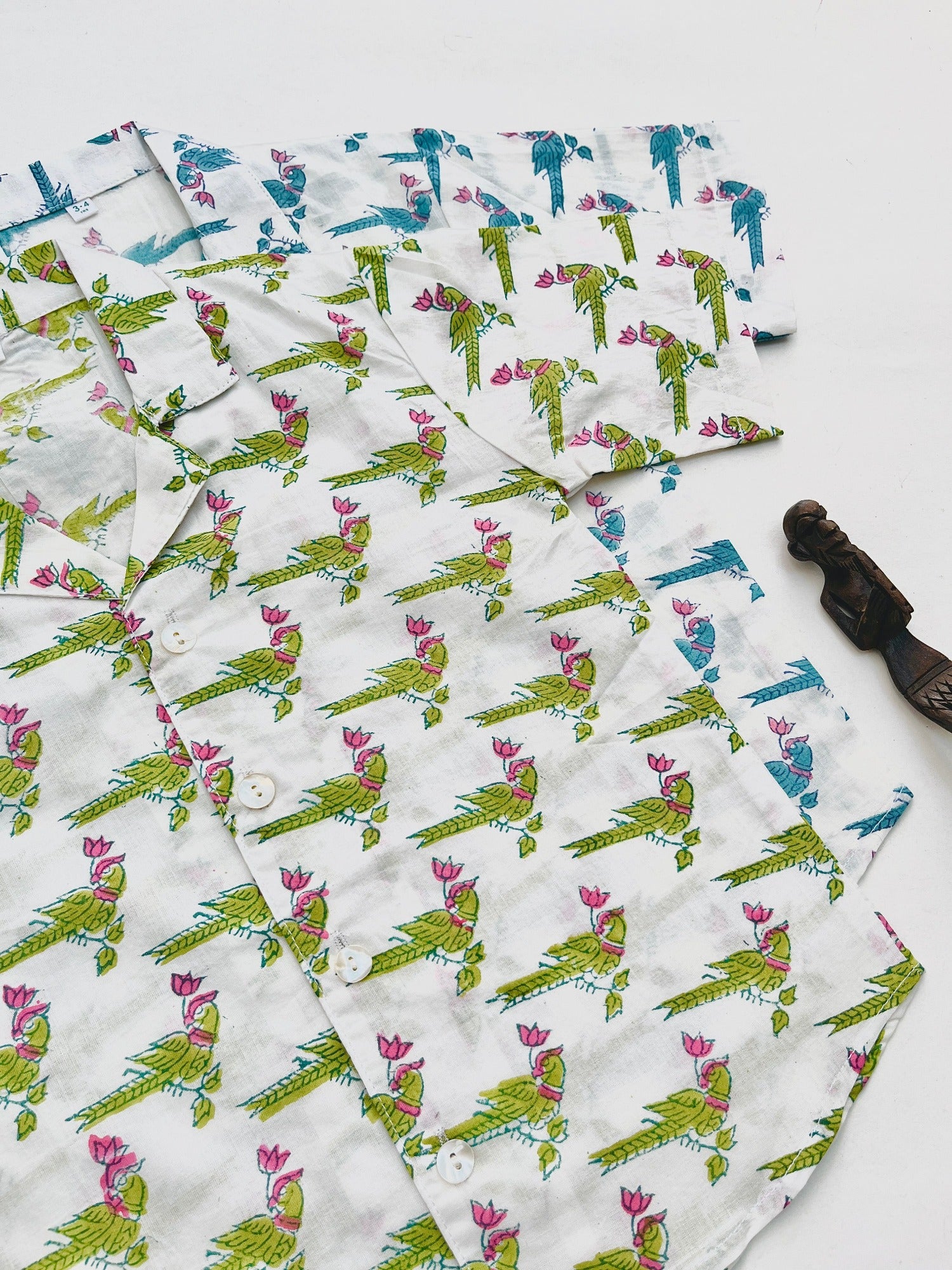 Parrot Cotton Printed Boys Shirt (0-8 Yrs)