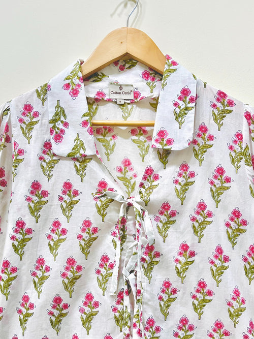 Women’s Cotton Block Printed Short Top