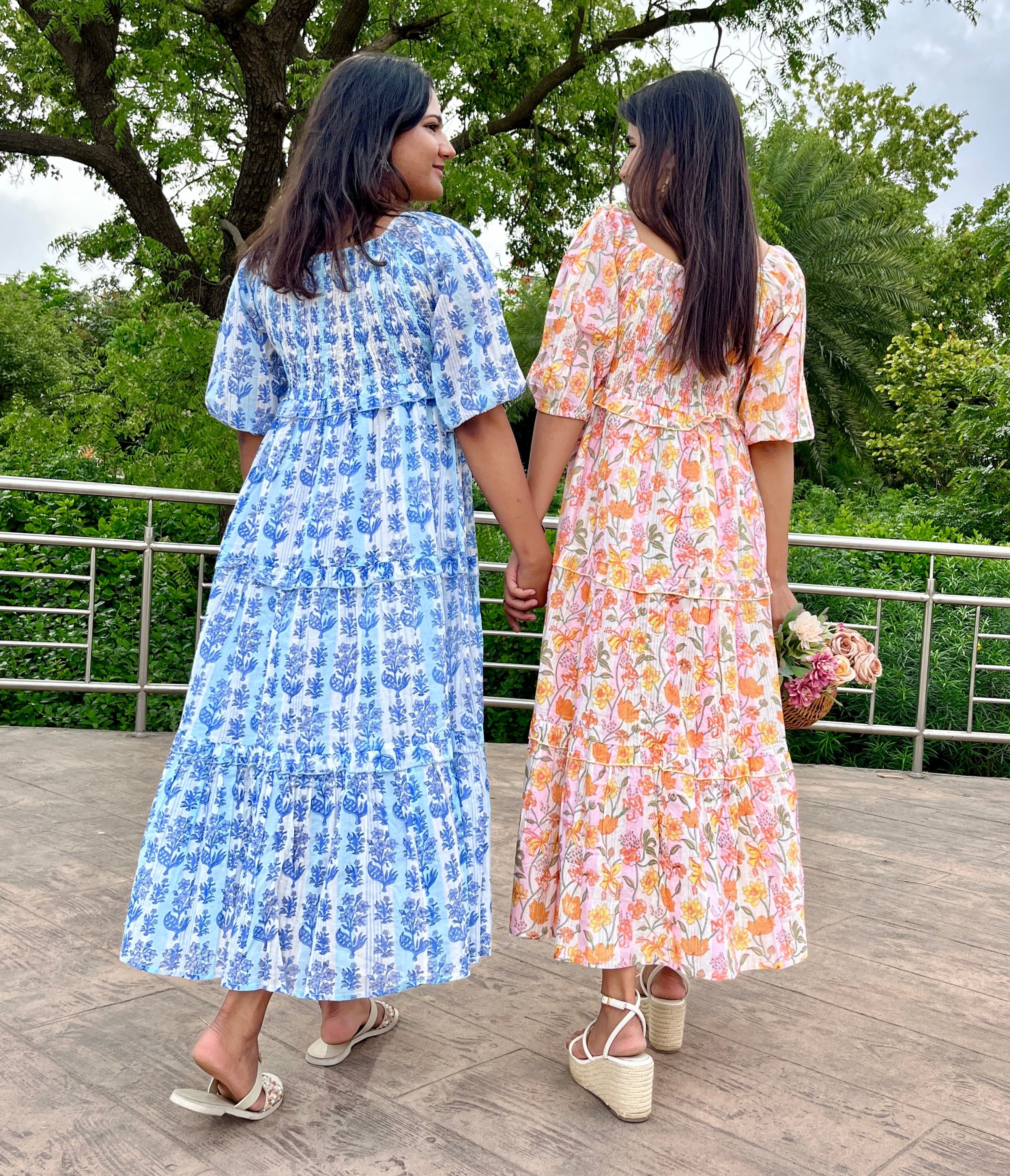 Icey Blue Printed Dress