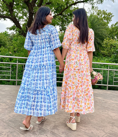 Icey Blue Printed Dress
