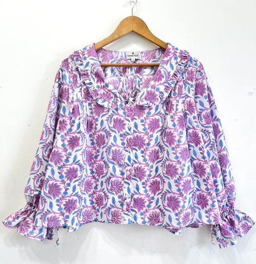 Baagh-e-Gul Ruffle Cotton Top