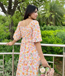 Summer Oranges Printed Dress