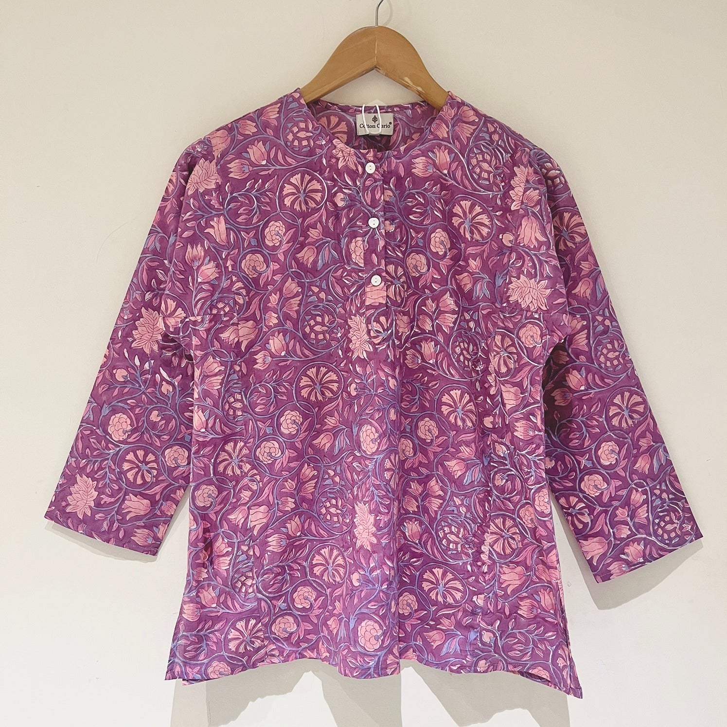 Orchid Block Printed Short Kurti