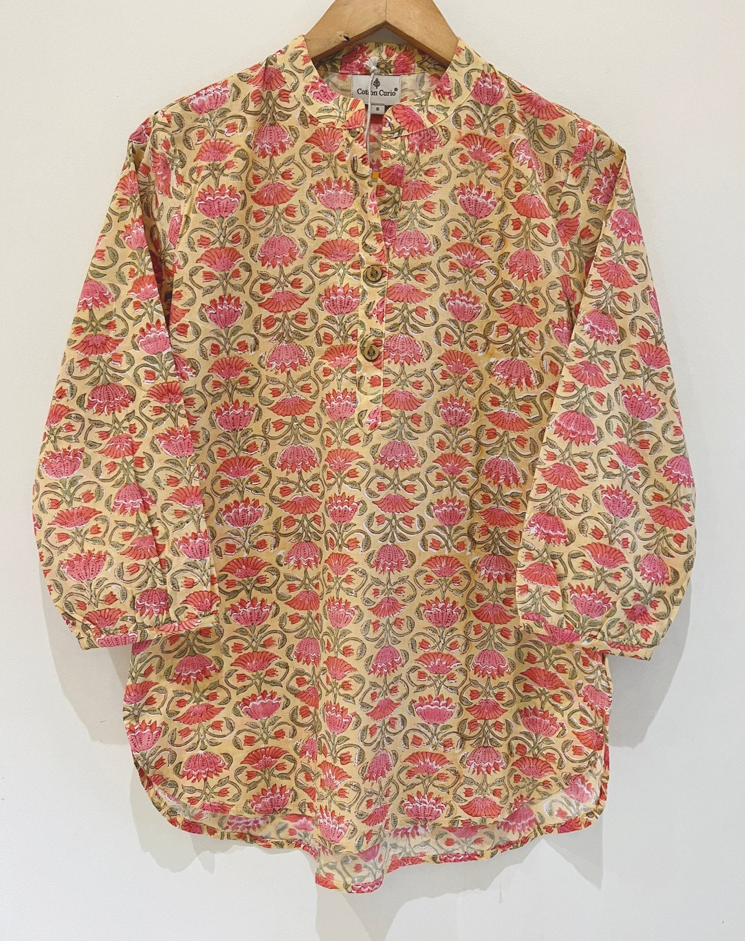 Block Printed Cotton Short Kurti