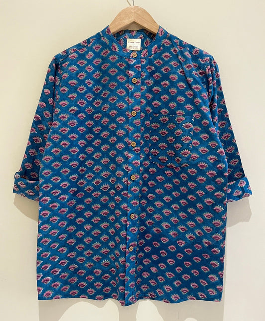 COTTON BLOCK PRINTED FULL SLEEVE SHIRT