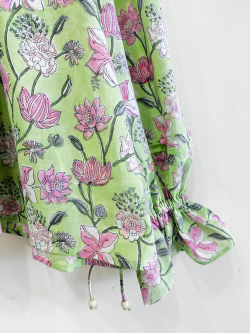 Baagh-e-Bahaar Ruffle Cotton Top