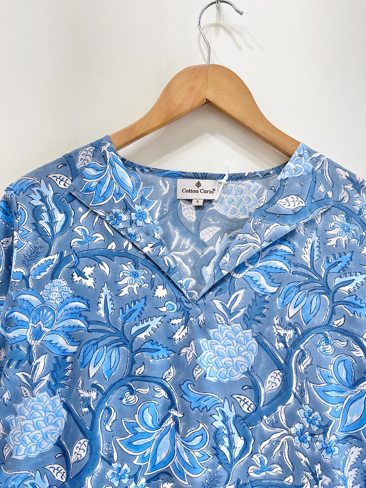 Blue Phulkari Cotton Co-ord Set