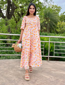 Summer Oranges Printed Dress