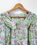 Baagh-e-Bahaar Ruffle Cotton Top
