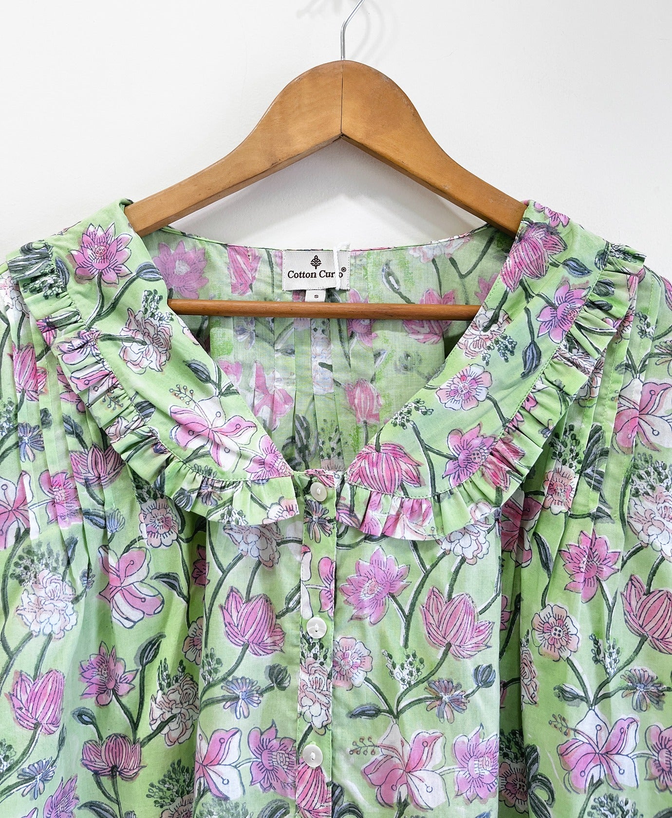 Baagh-e-Bahaar Ruffle Cotton Top