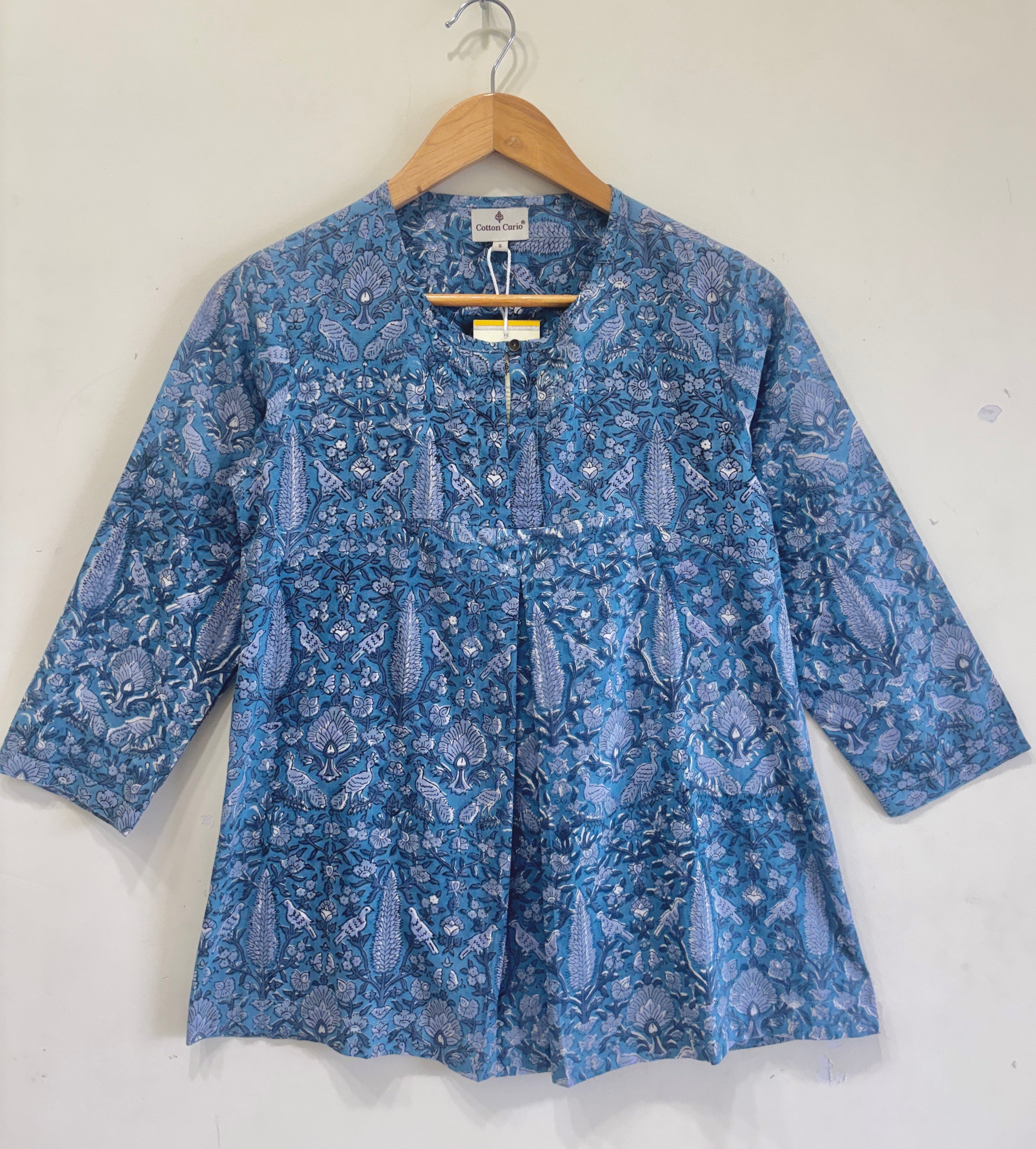 Block Printed Cotton Short Top