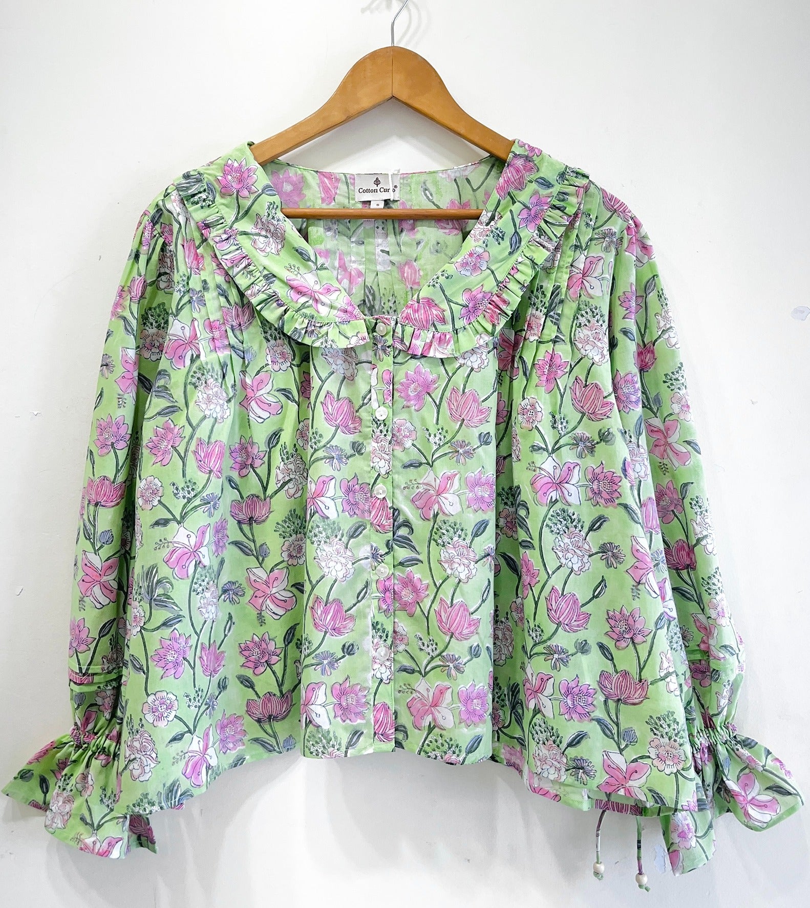 Baagh-e-Bahaar Ruffle Cotton Top