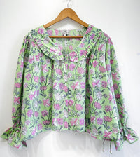 Baagh-e-Bahaar Ruffle Cotton Top