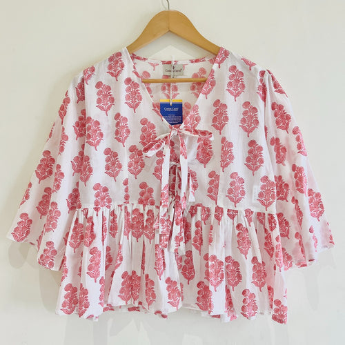 Block Printed Cotton Short Top