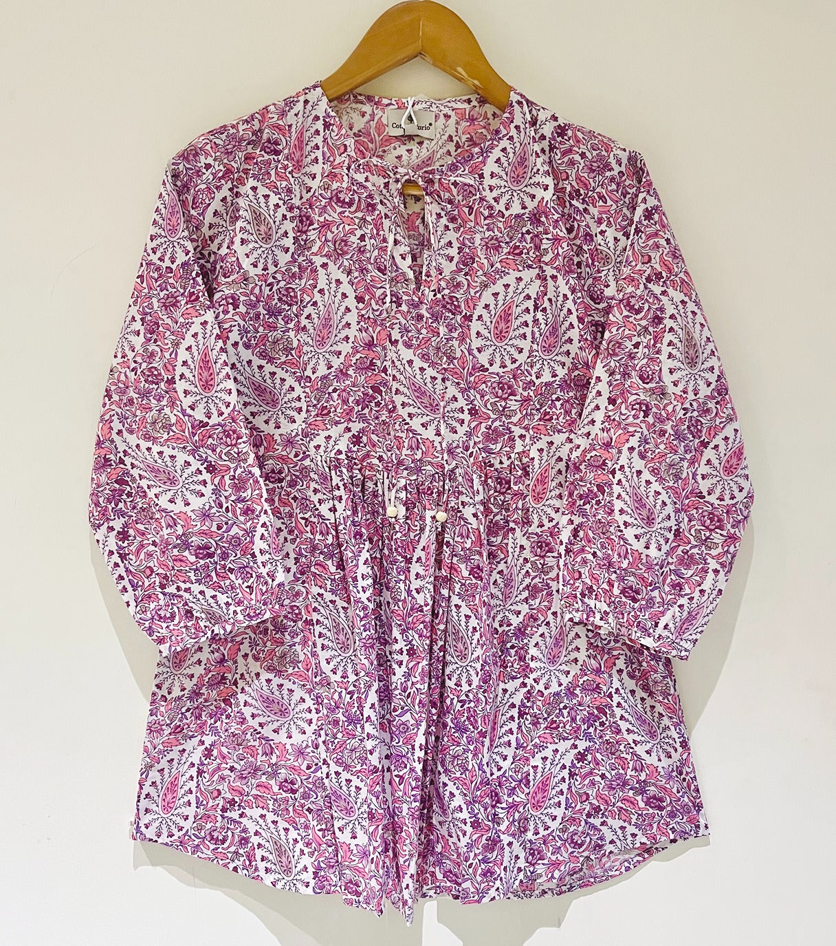 Lavender Printed Short Top