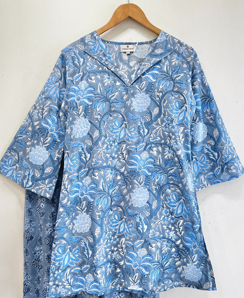 Blue Phulkari Cotton Co-ord Set