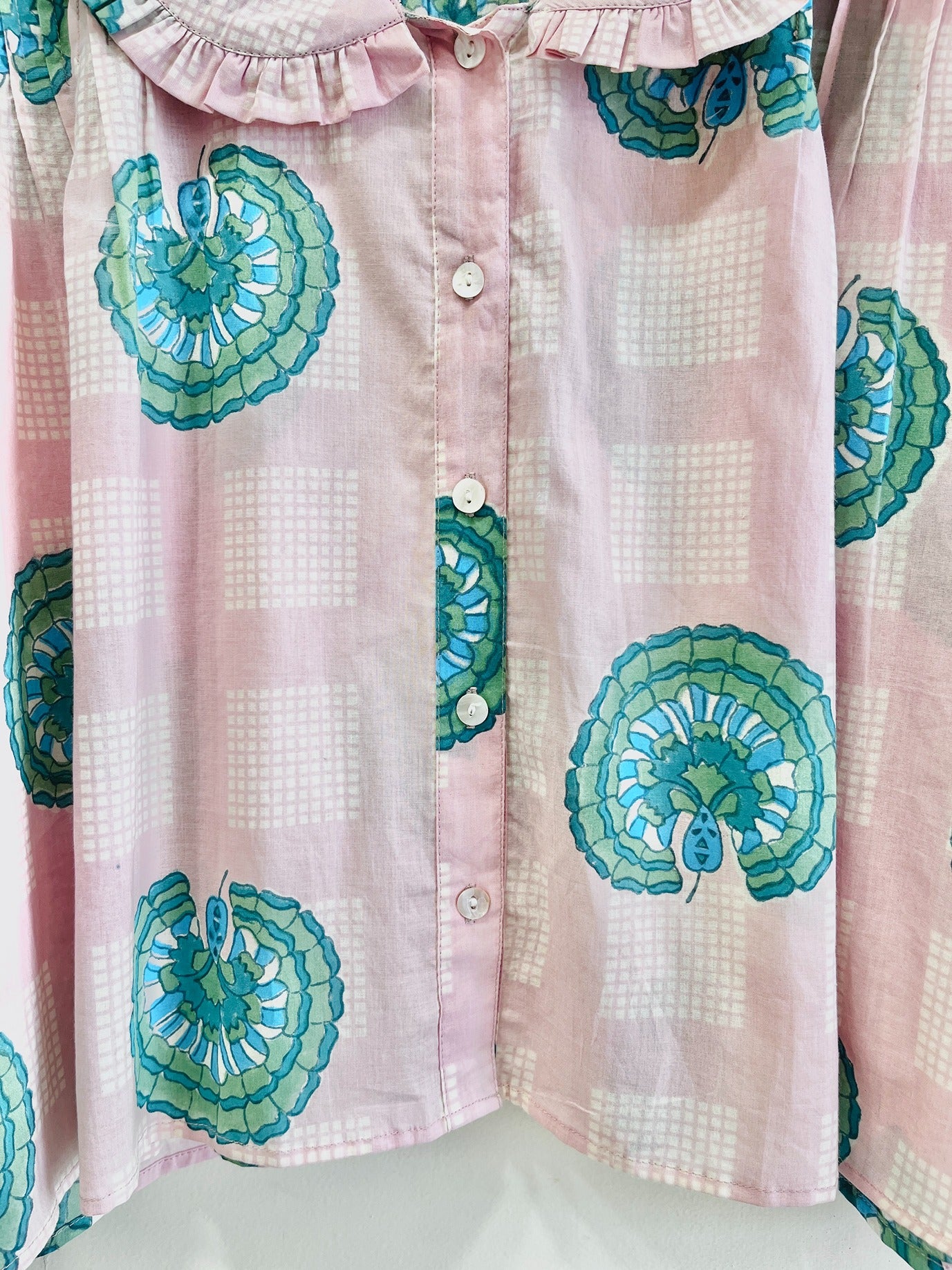 Mor Pankh Ruffle Cotton Top