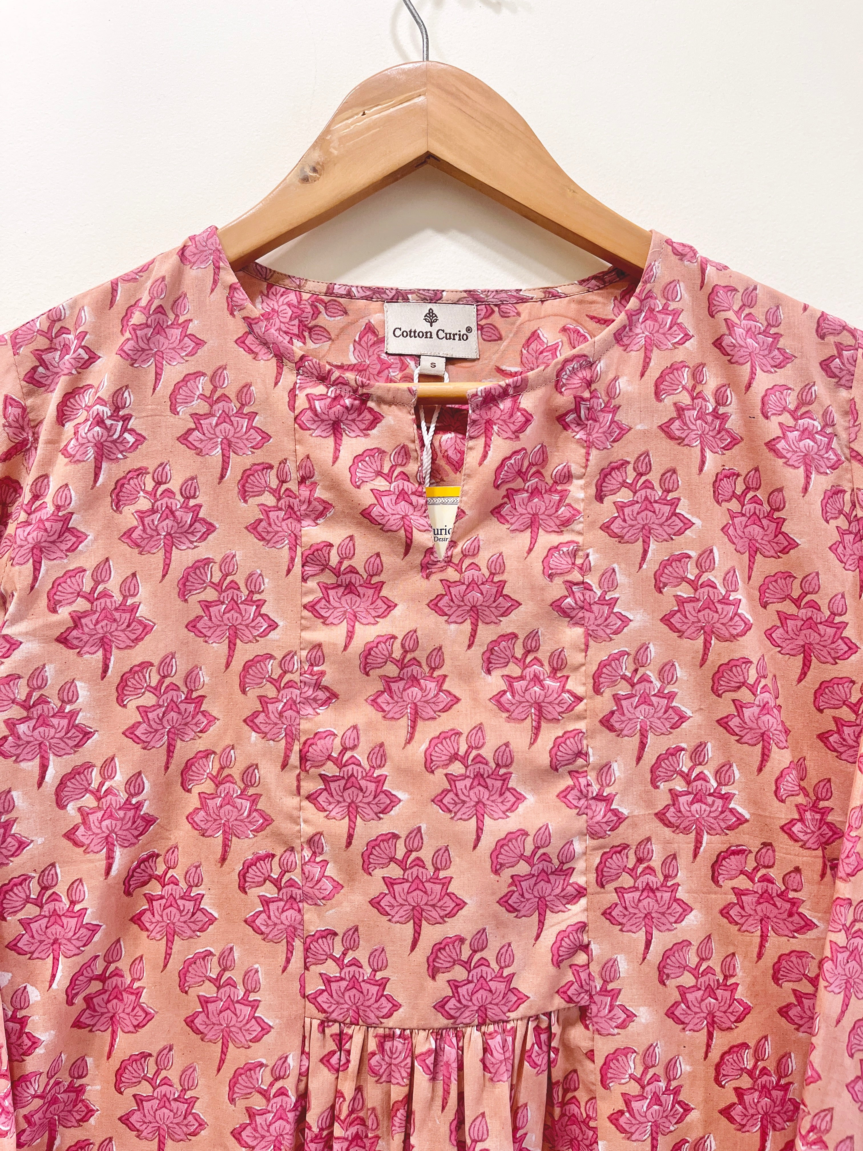Block Printed Cotton Short Top