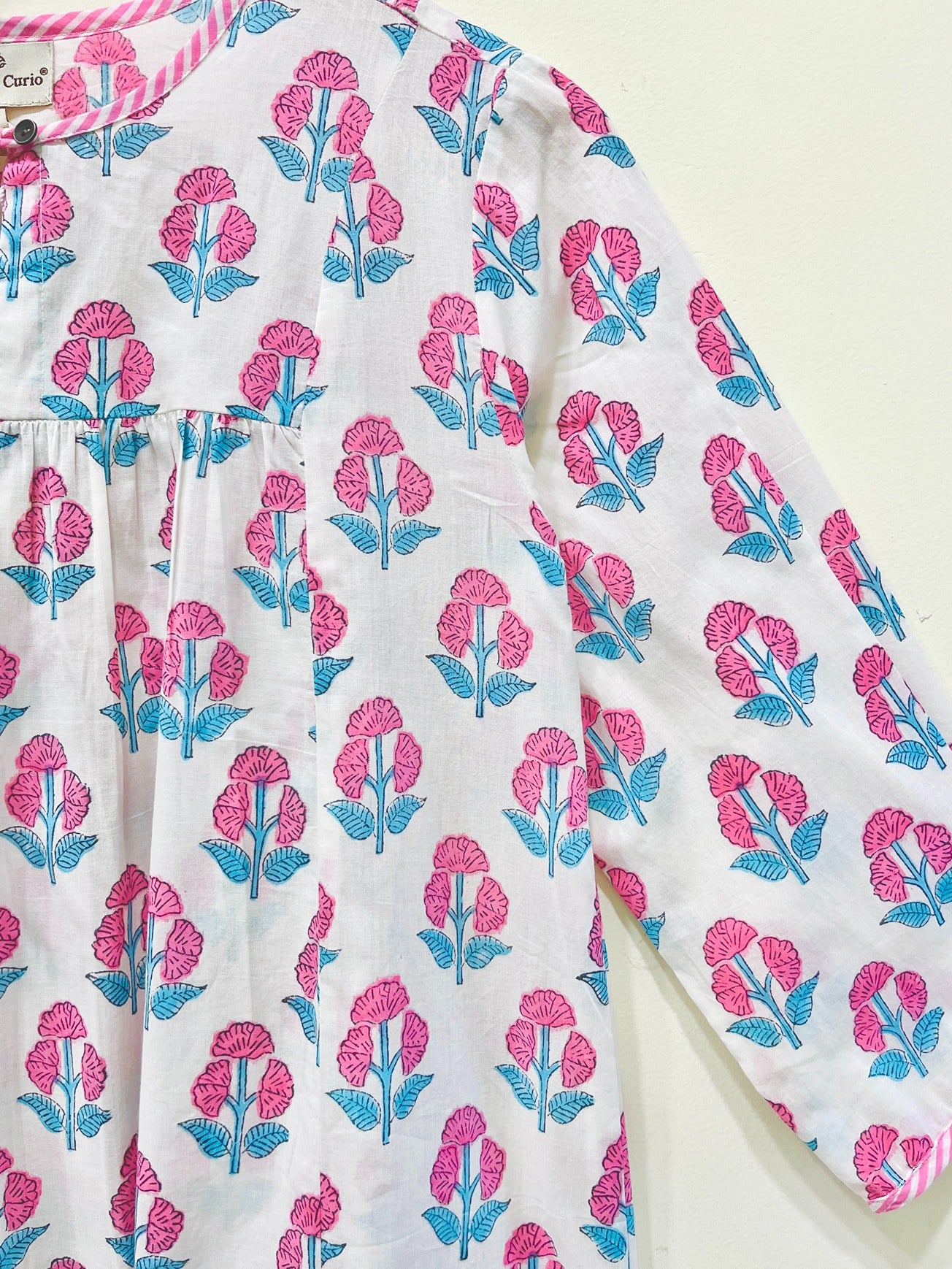 Block Printed Cotton Short Top