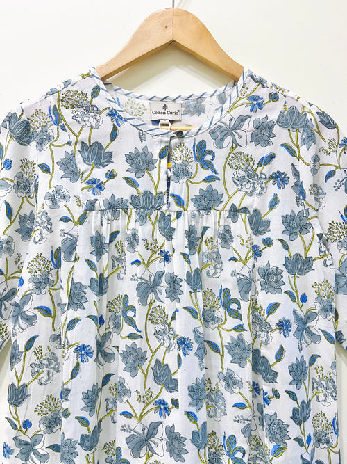 Block Printed Cotton Short Top