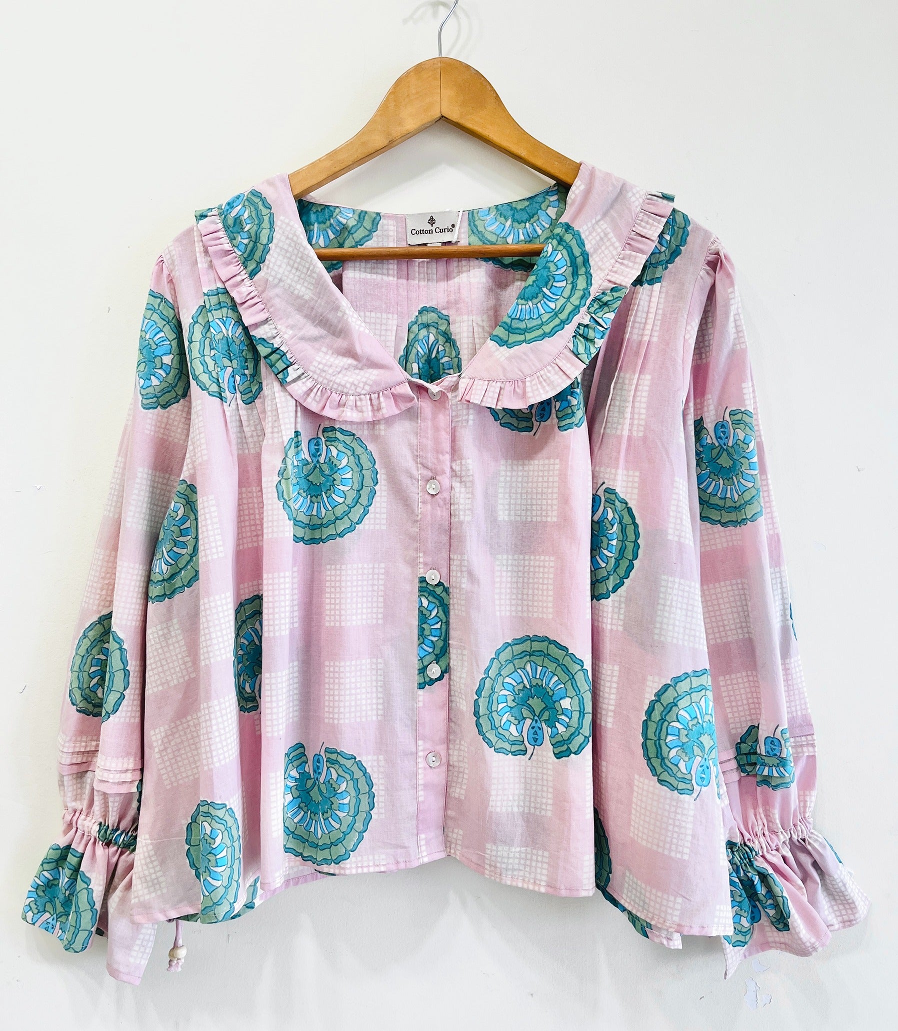 Mor Pankh Ruffle Cotton Top