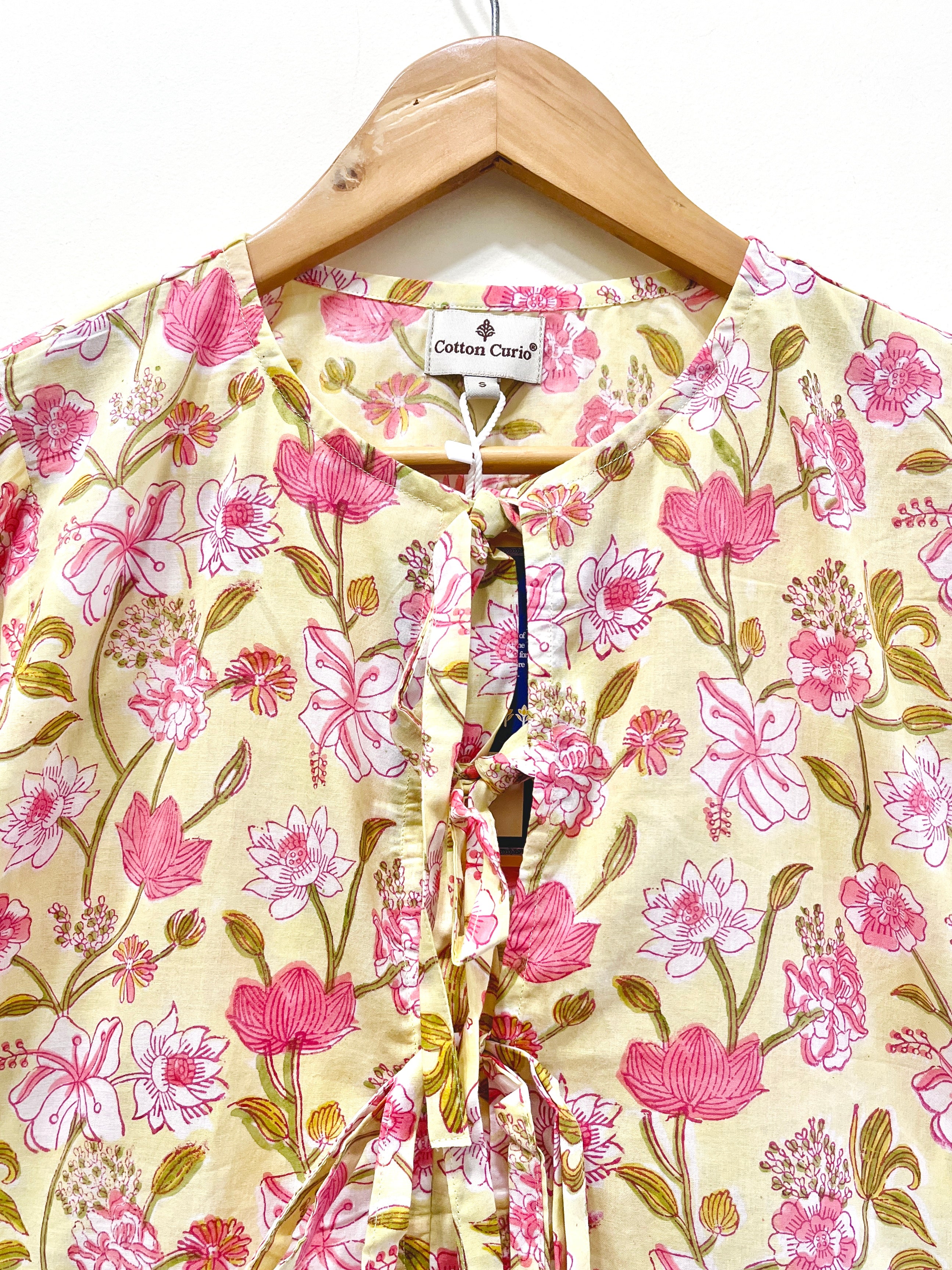 Block Printed Cotton Short Top