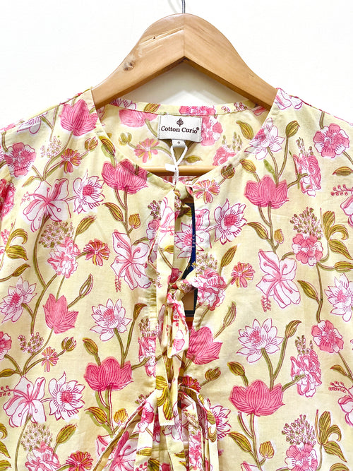 Block Printed Cotton Short Top