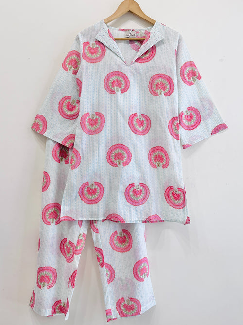 Pink Glaze Cotton Co-ord Set
